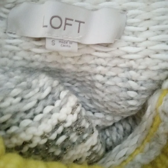 ANN TAYLOR LOFT Yellow Fair Isle Sweater | S - Picture 7 of 7